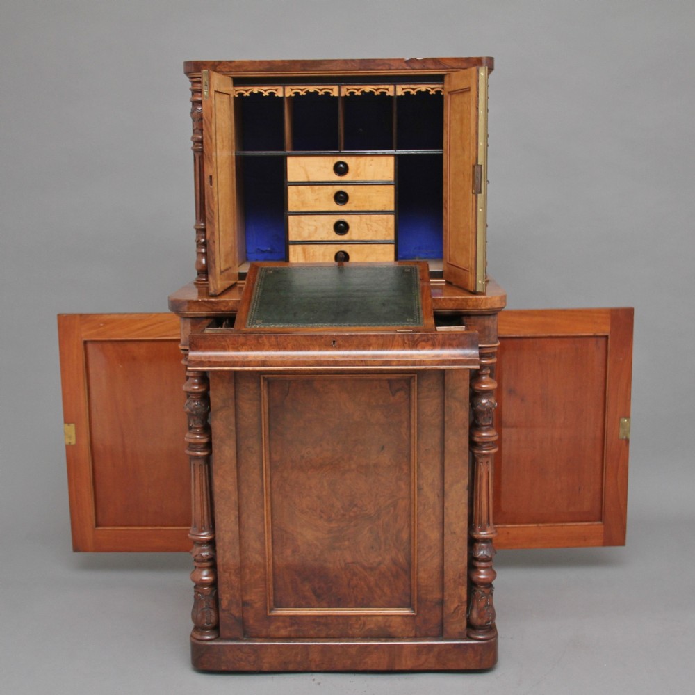19th Century burr walnut desk View VIII