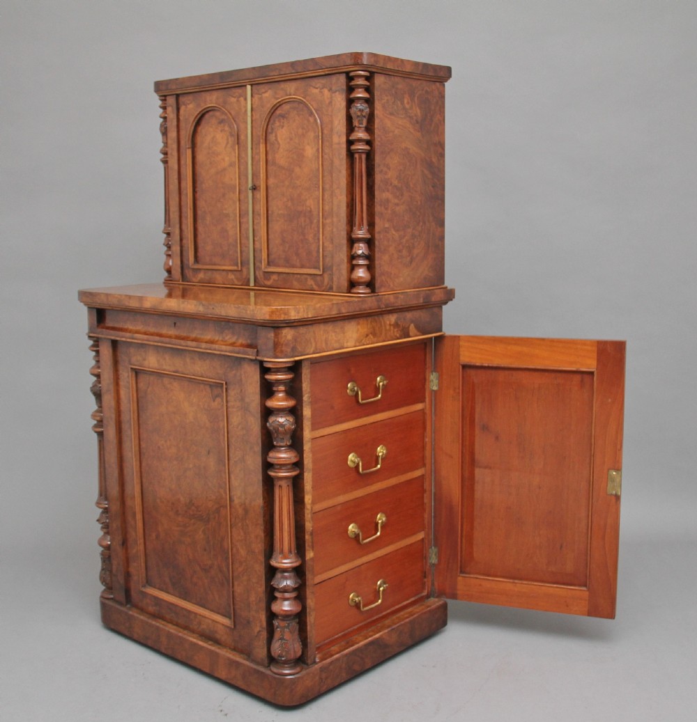 19th Century burr walnut desk View IX