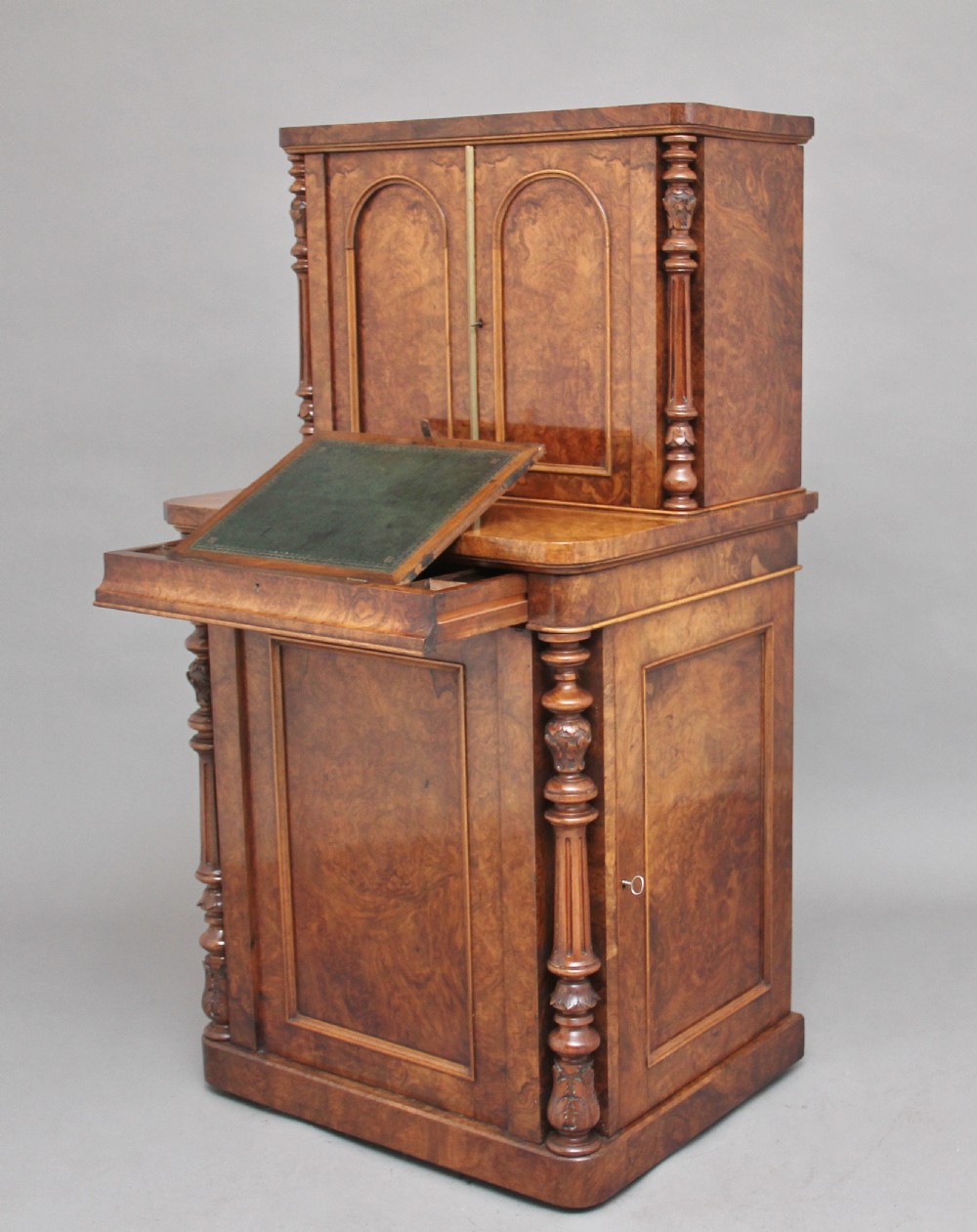 19th Century burr walnut desk View XVI