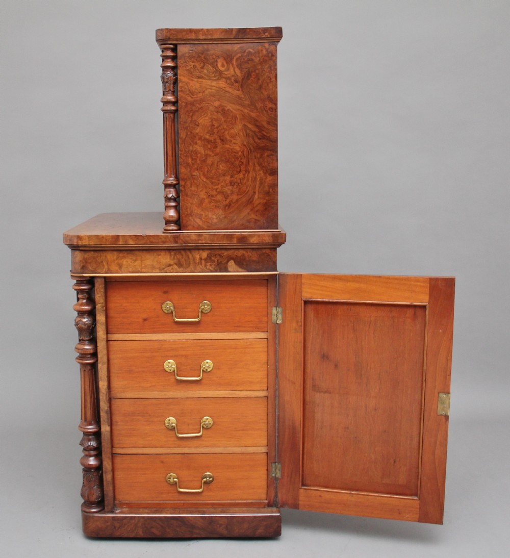 19th Century burr walnut desk View XVII