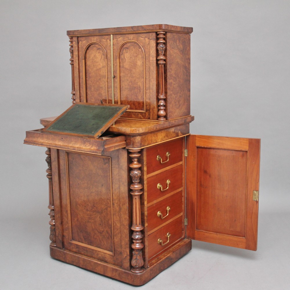 19th Century burr walnut desk View XVIII