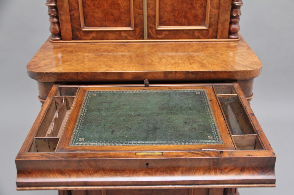 19th Century burr walnut desk View XX