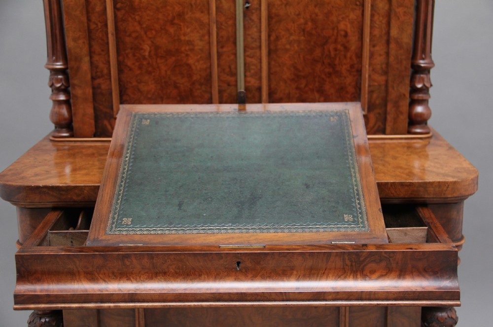 19th Century burr walnut desk View XXI