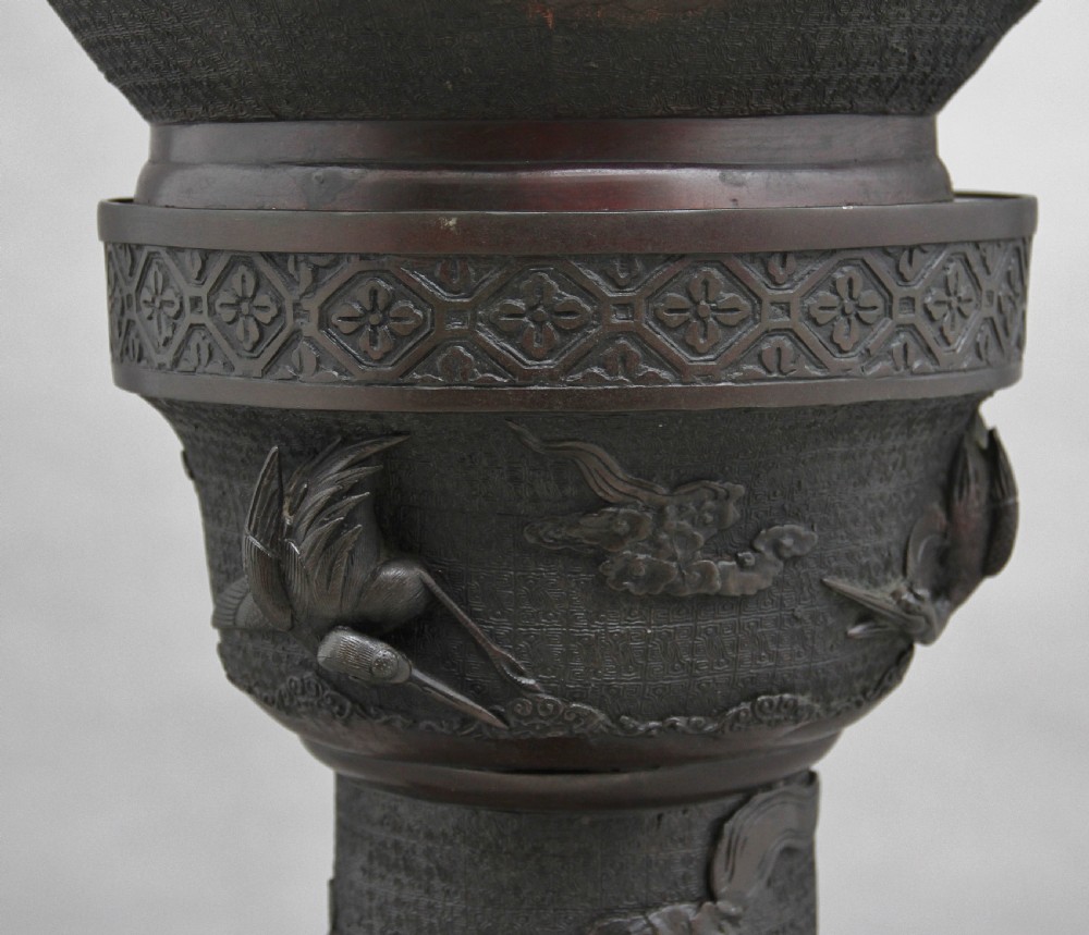 19th Century Japanese bronze jardinere on stand View IX