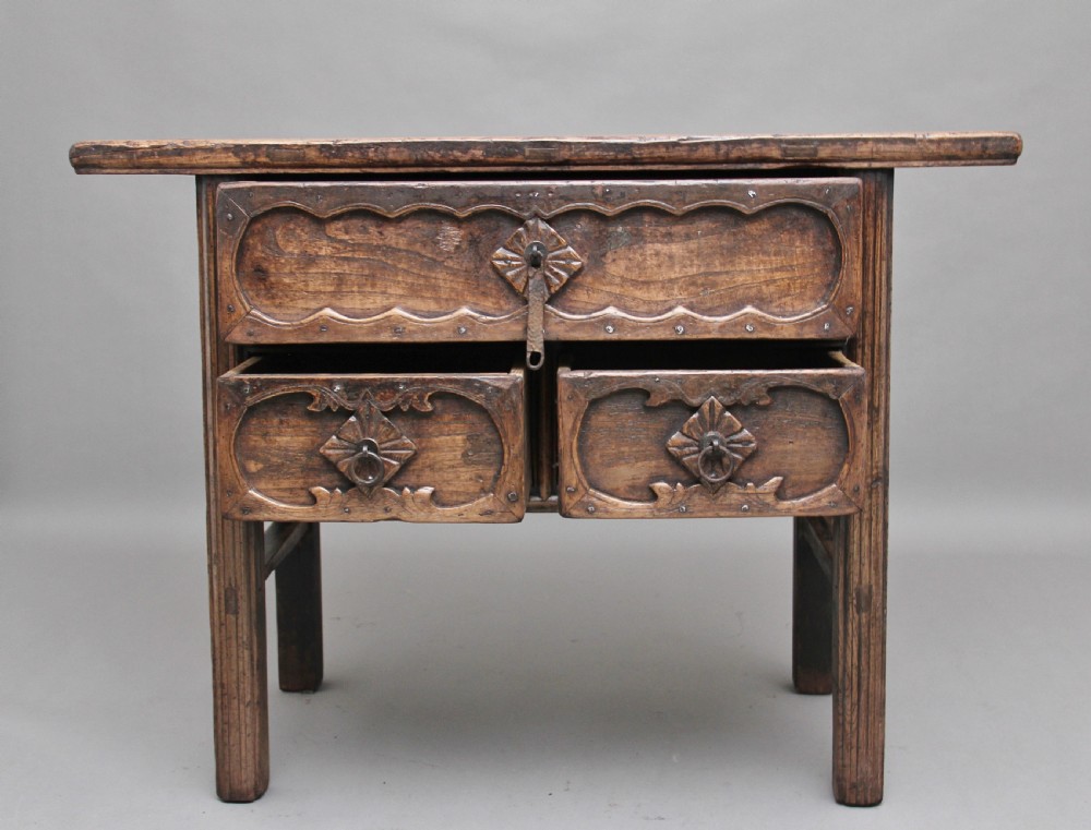 19th Century Chinese elm dresser View II