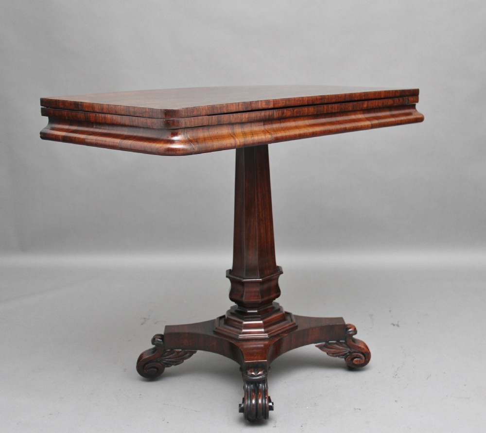 19th Century rosewood card table View IV