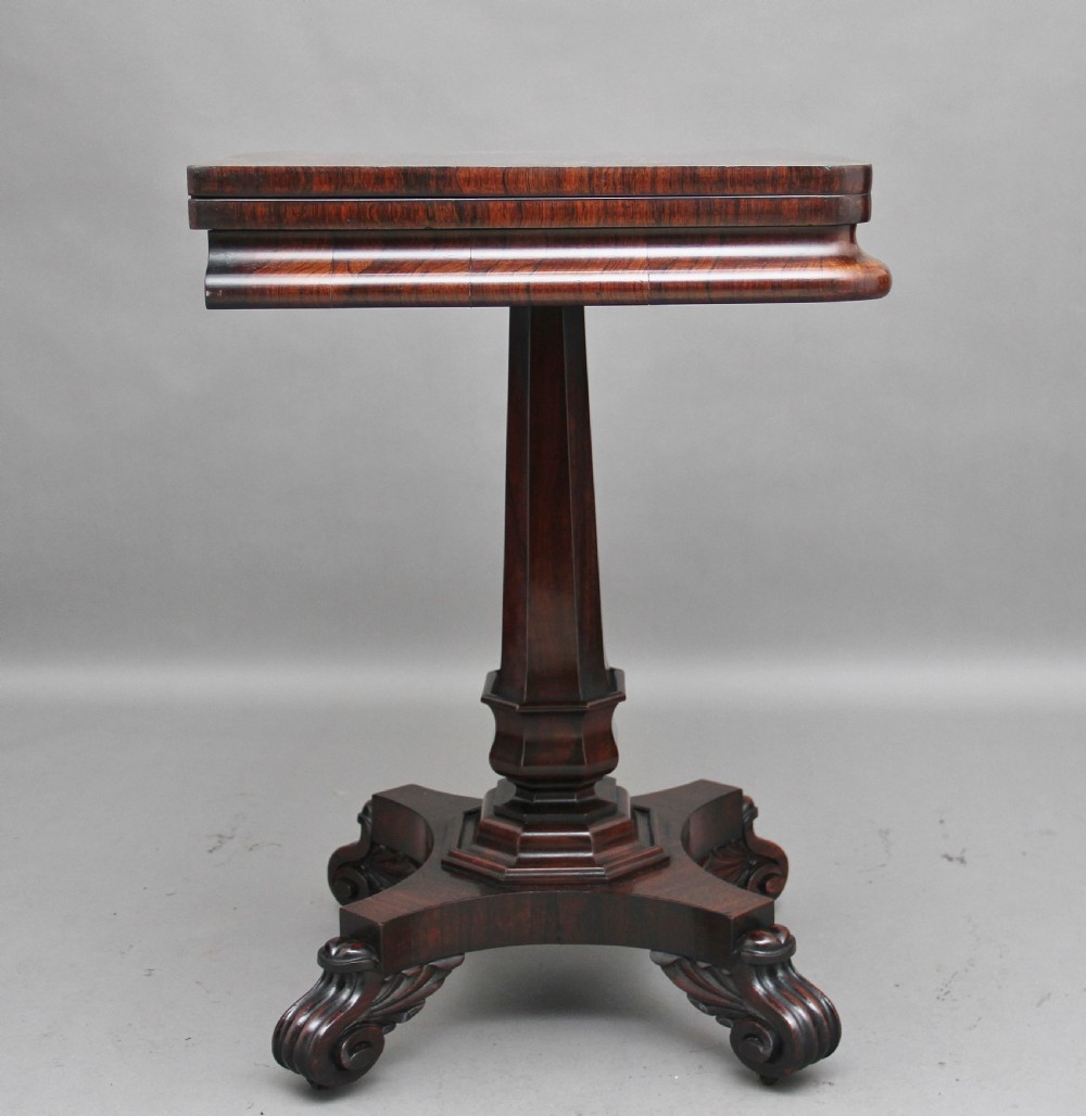 19th Century rosewood card table View V