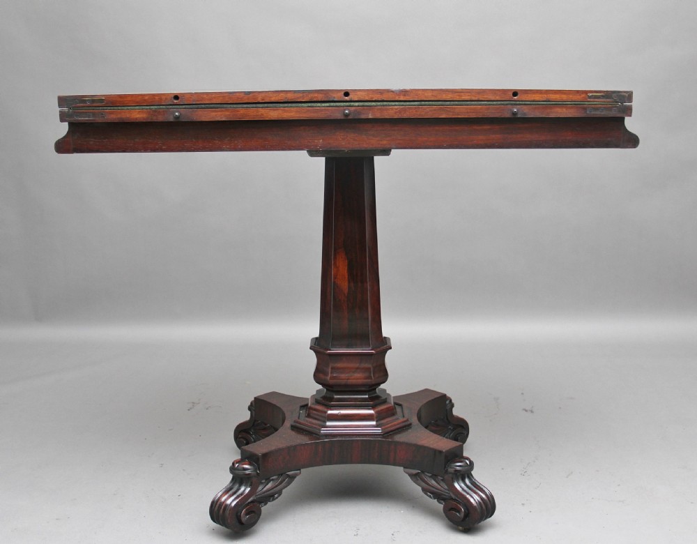 19th Century rosewood card table View VI