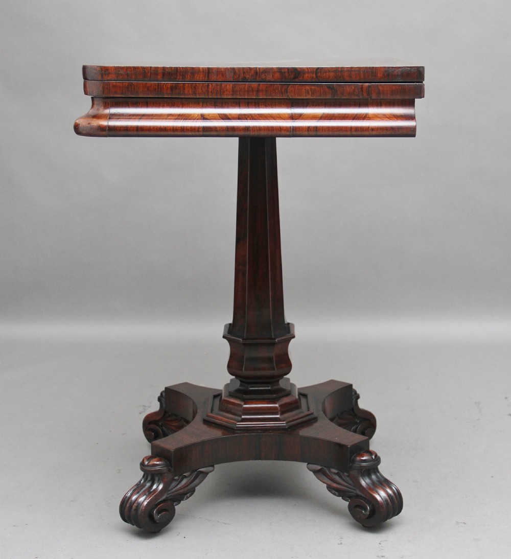 19th Century rosewood card table View VII