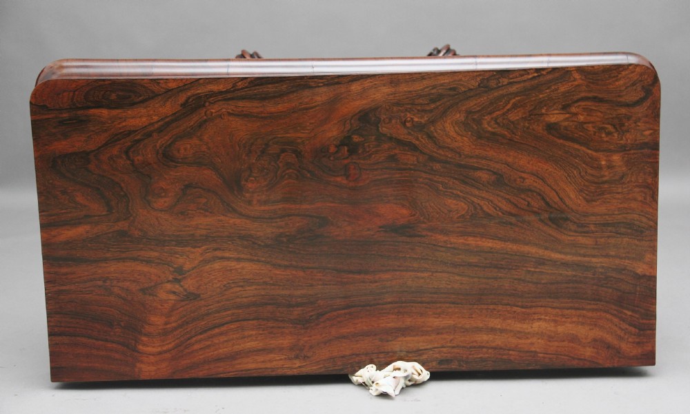 19th Century rosewood card table View VIII