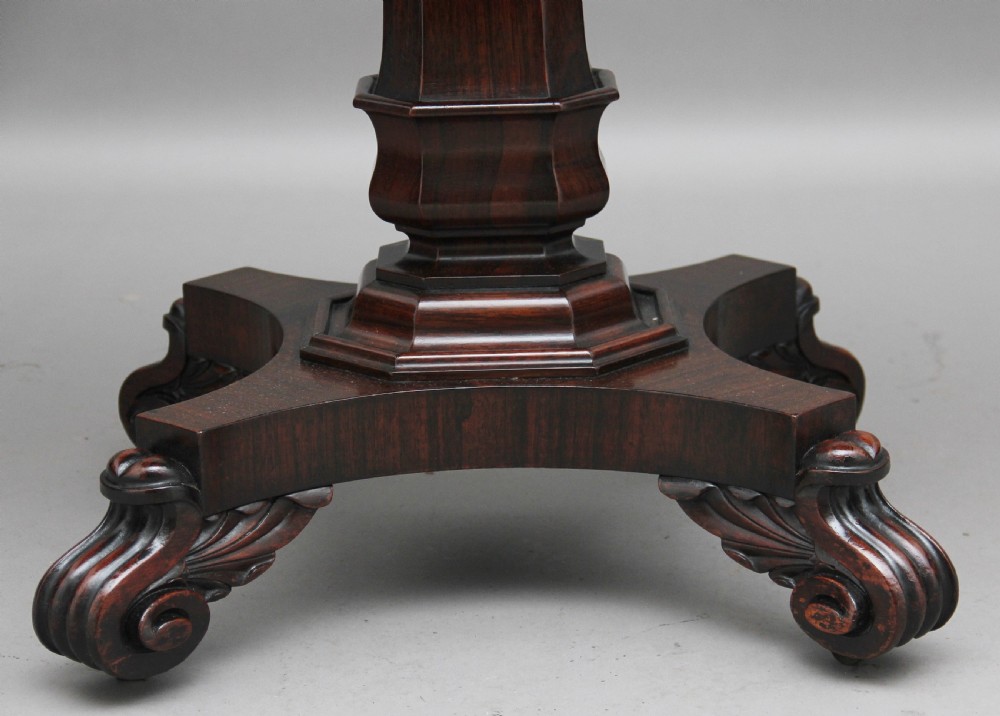 19th Century rosewood card table View IX