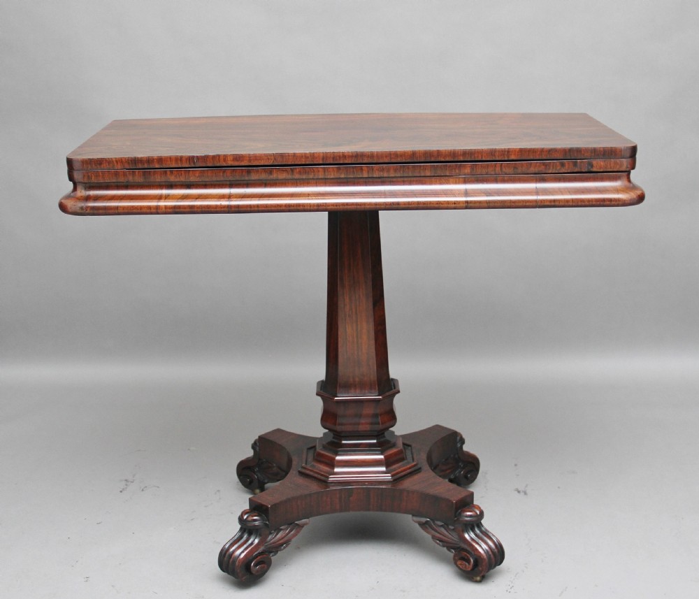 19th Century rosewood card table View XI