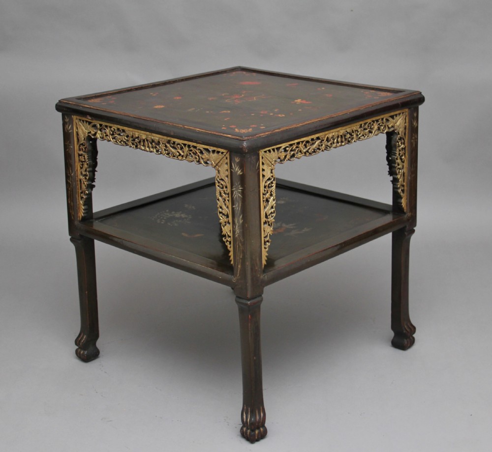 19th Century Chinese two tier occasional table