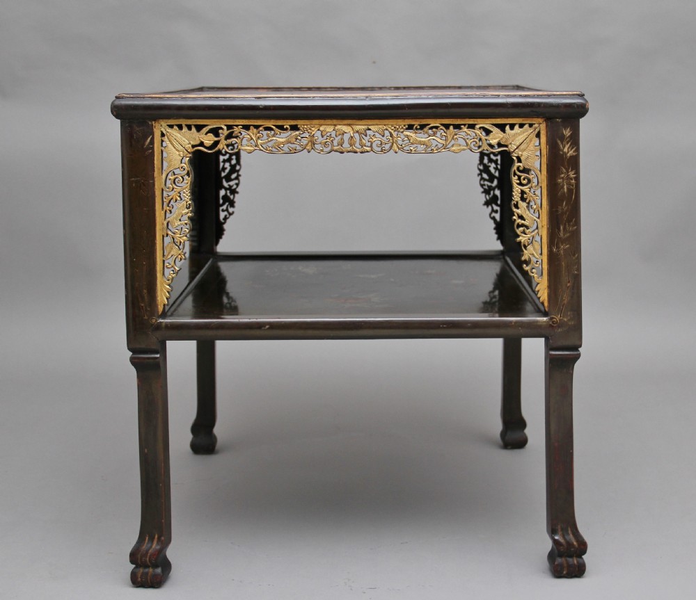 19th Century Chinese two tier occasional table View II