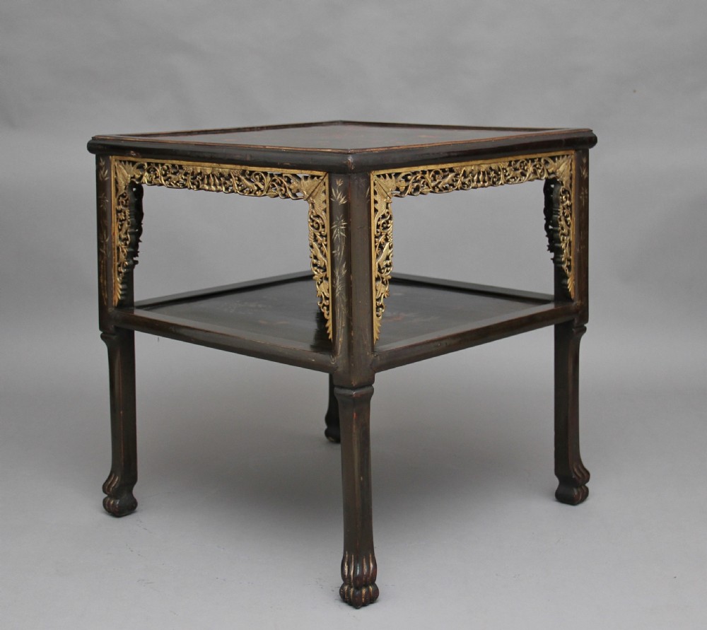 19th Century Chinese two tier occasional table View IV