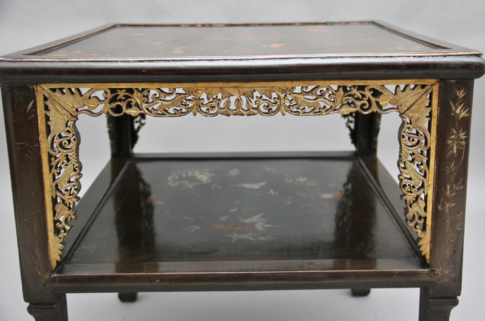 19th Century Chinese two tier occasional table View XI
