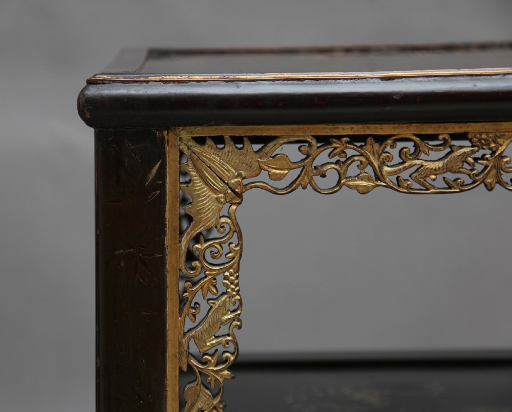 19th Century Chinese two tier occasional table View XII