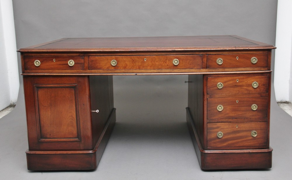 19th Century mahogany partners desk