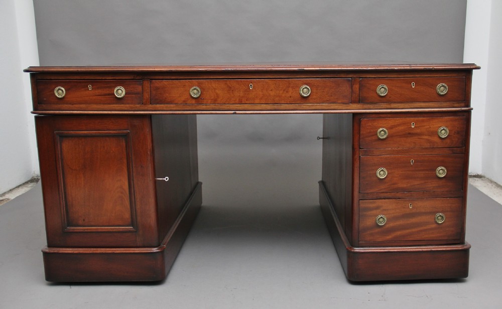 19th Century mahogany partners desk View II