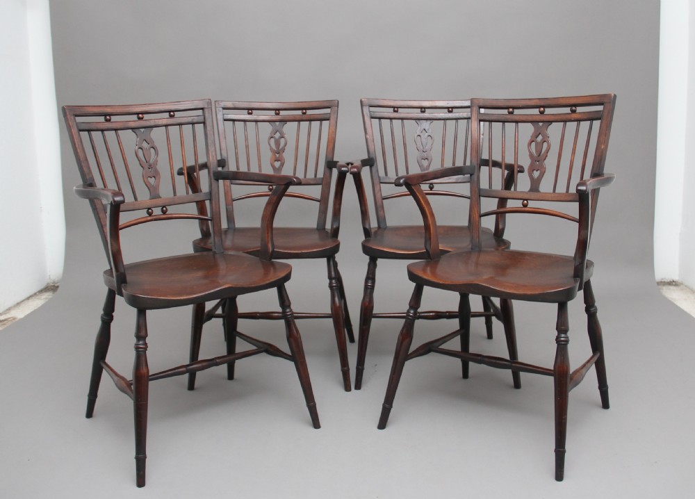 Set of four early 20th Century Mendlesham armchairs