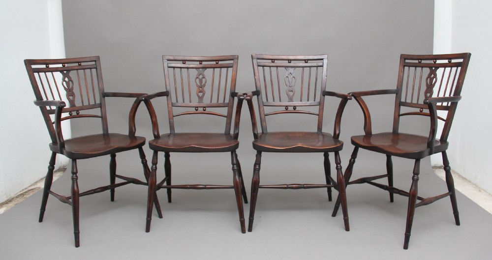 Set of four early 20th Century Mendlesham armchairs View II