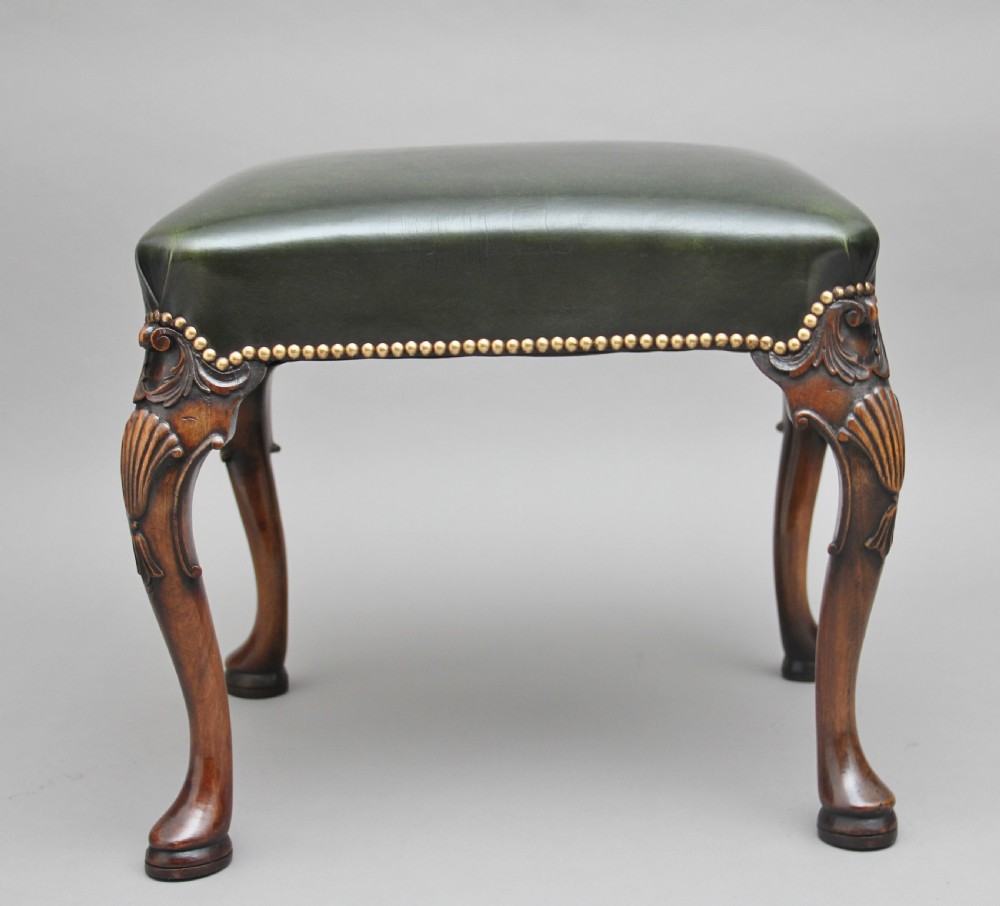 Early 20th Century mahogany stool View II