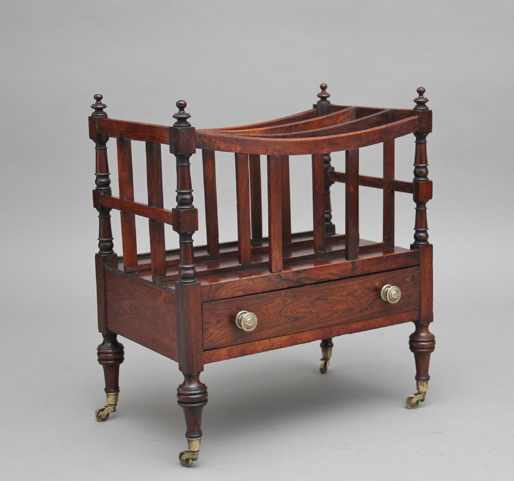 Early 19th Century rosewood Canterbury