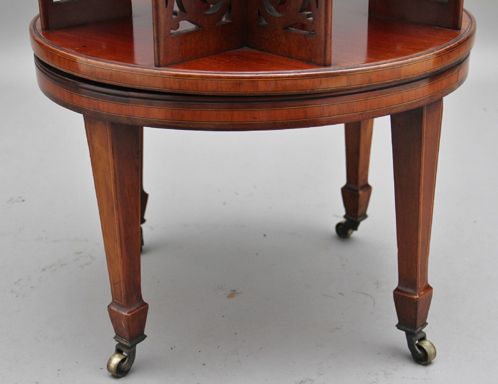 19th Century mahogany revolving bookcase View IV