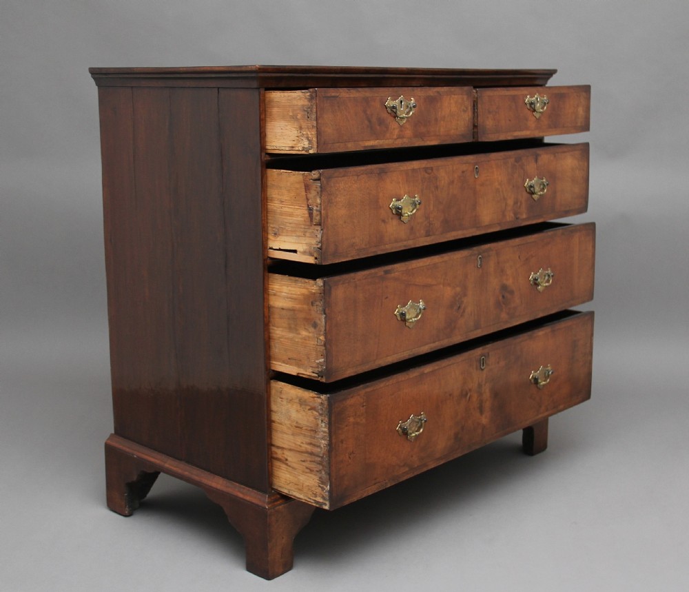 18th Century inlaid walnut chest of drawers View IV