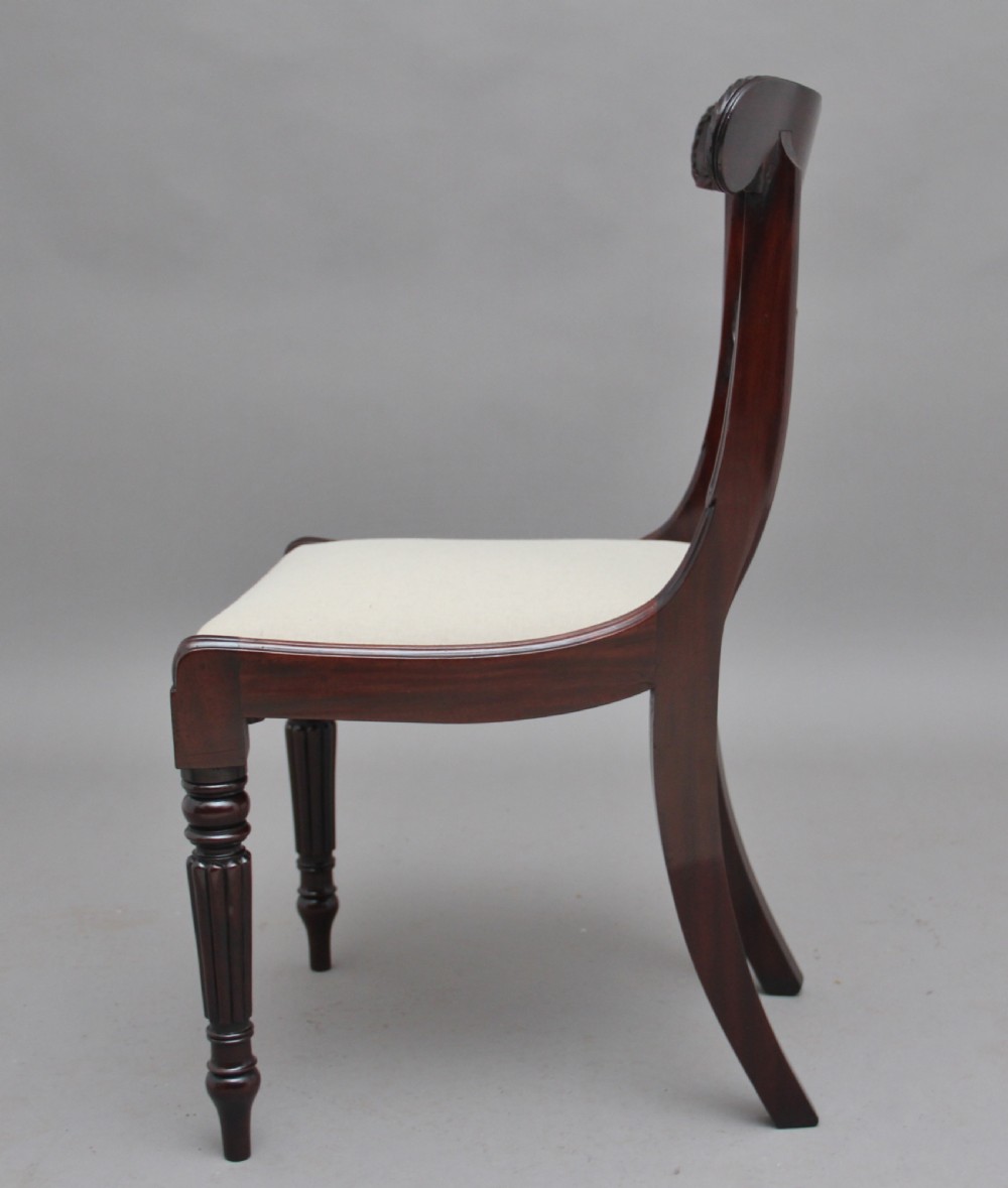 Set of seven 19th Century mahogany dining chairs View V