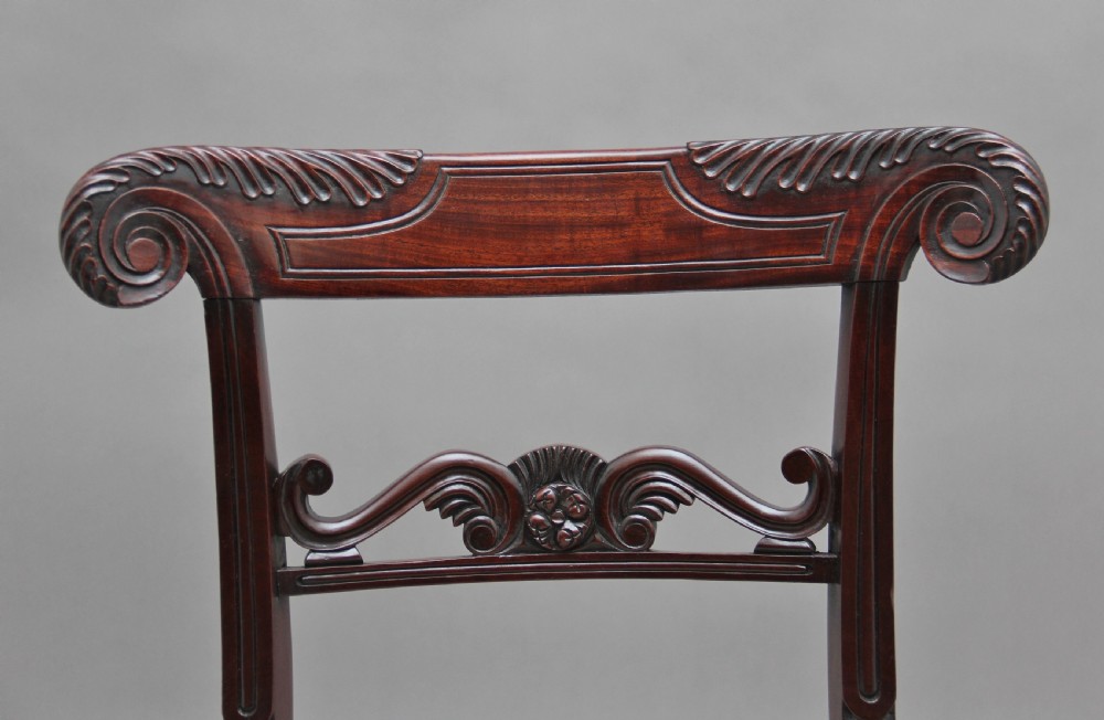 Set of seven 19th Century mahogany dining chairs View VII