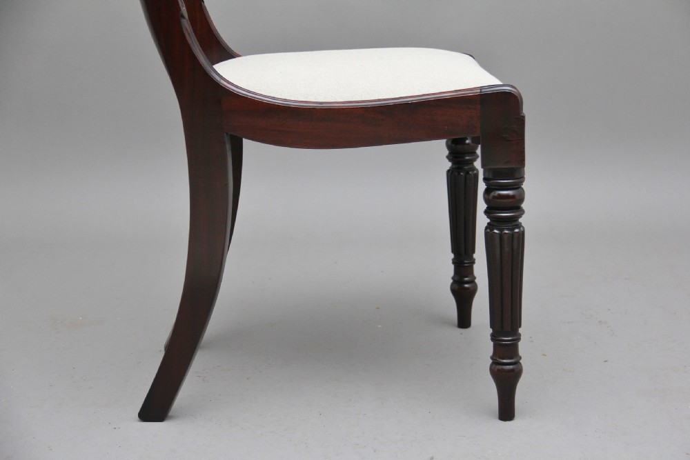 Set of seven 19th Century mahogany dining chairs View XI