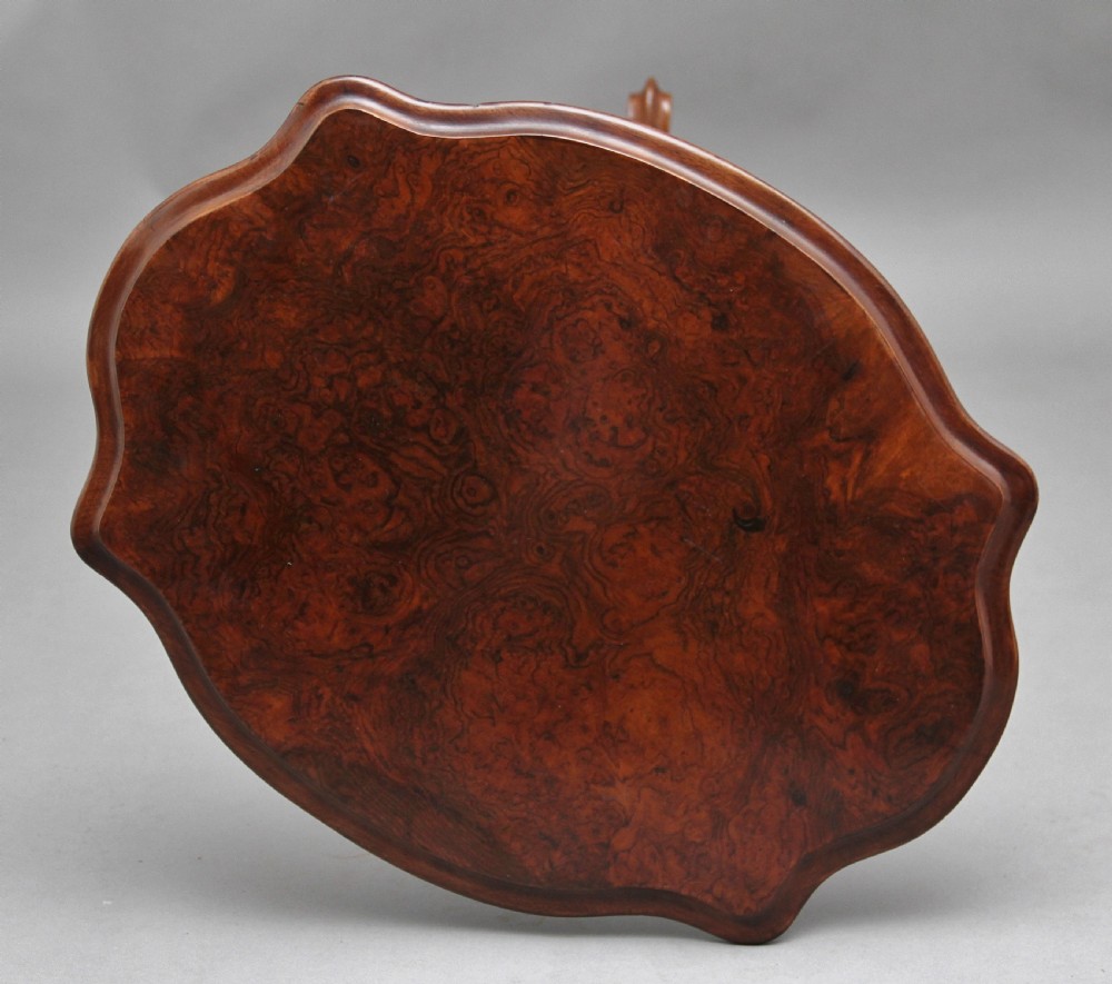 19th Century burr walnut occasional table View VI