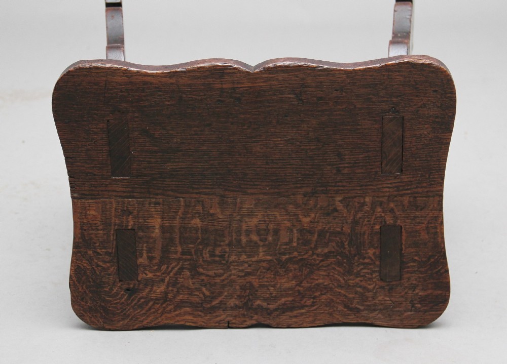 19th Century Gothic revival oak stool View VIII