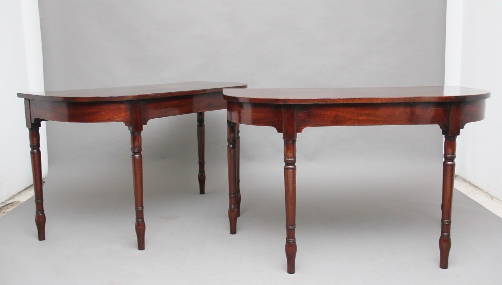 Pair of early 19th Century mahogany console tables