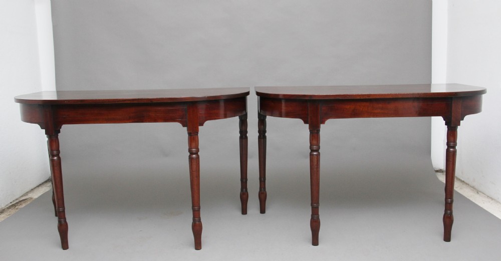 Pair of early 19th Century mahogany console tables View II