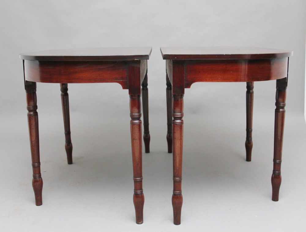 Pair of early 19th Century mahogany console tables View III