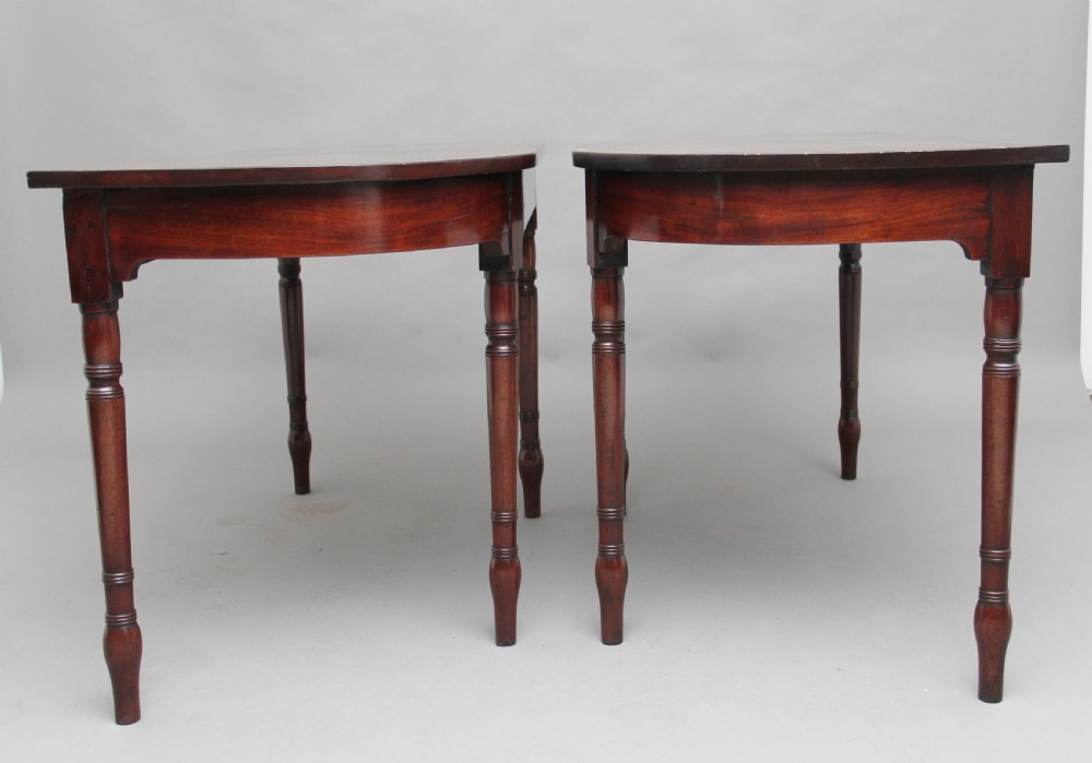 Pair of early 19th Century mahogany console tables View V