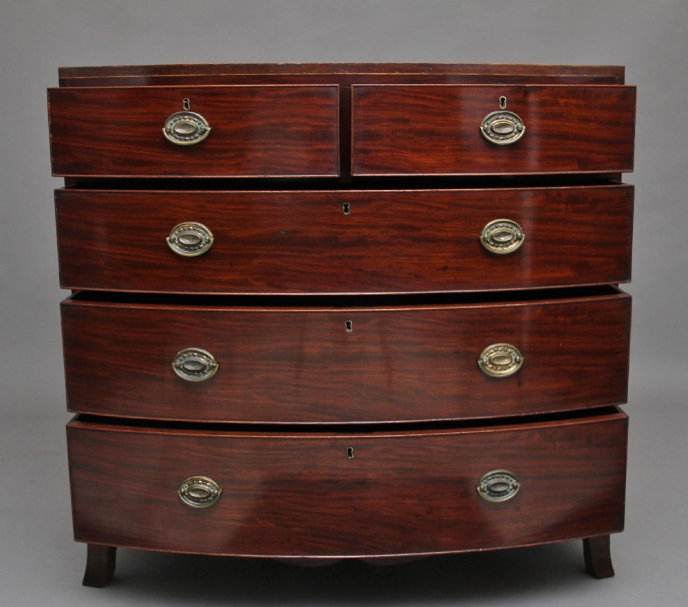 Early 19th Century mahogany bowfront chest of drawers View II