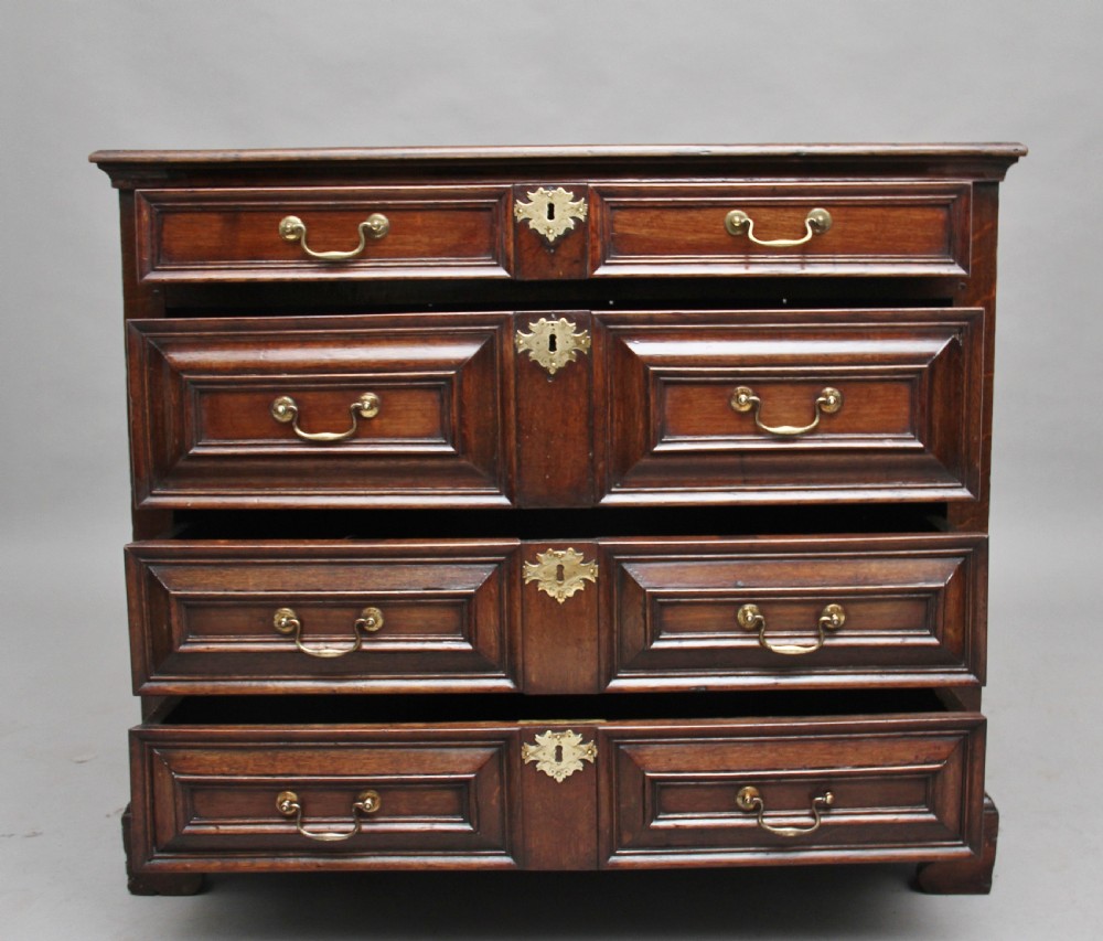 18th Century oak geometric chest of drawers View II