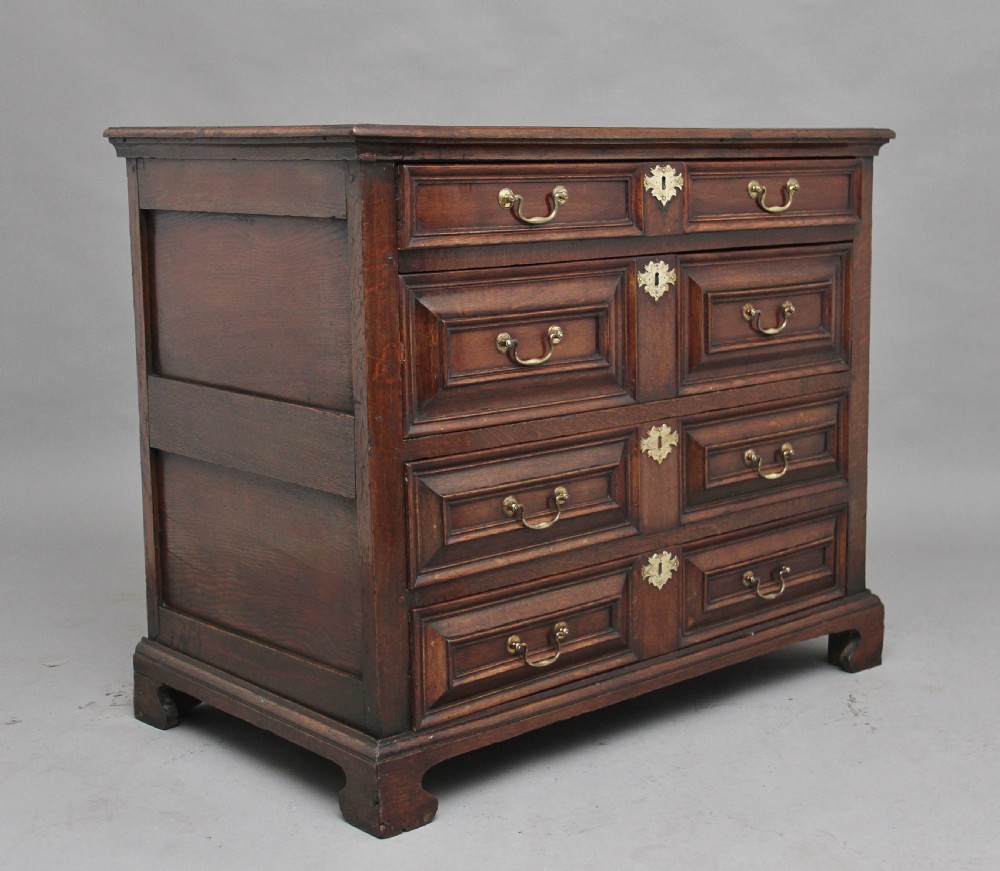 18th Century oak geometric chest of drawers View III