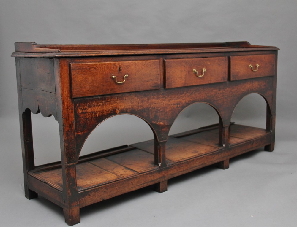 18th Century oak pot board dresser View III