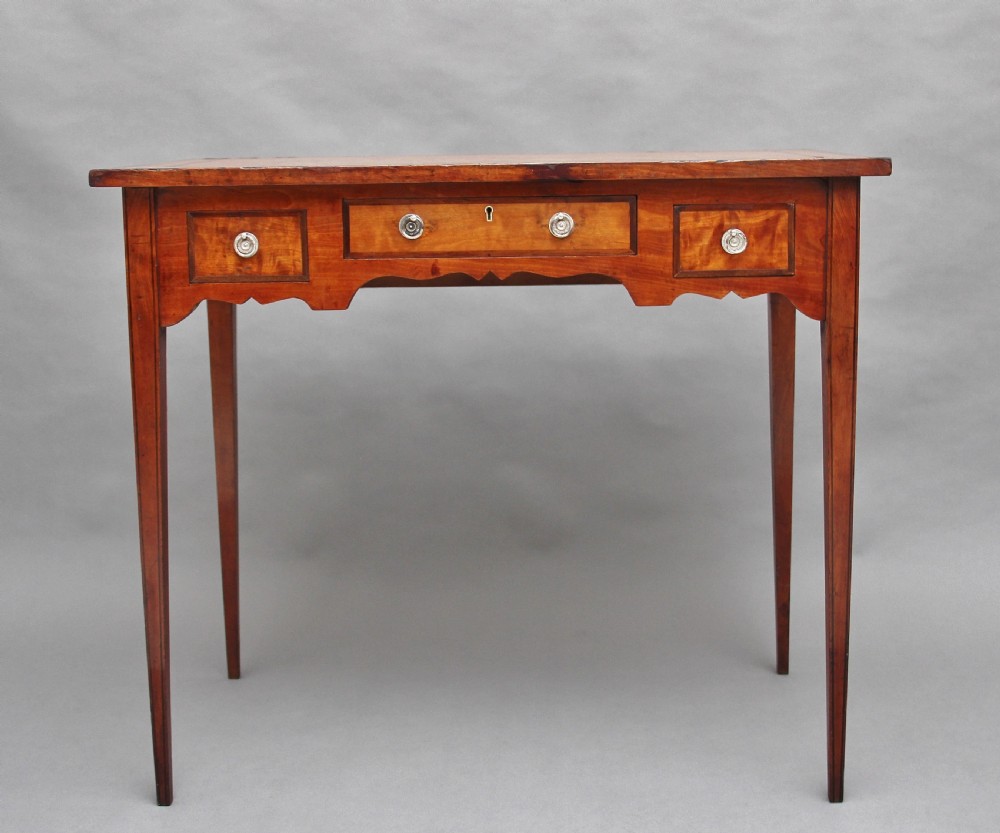 19th Century satin birch side table
