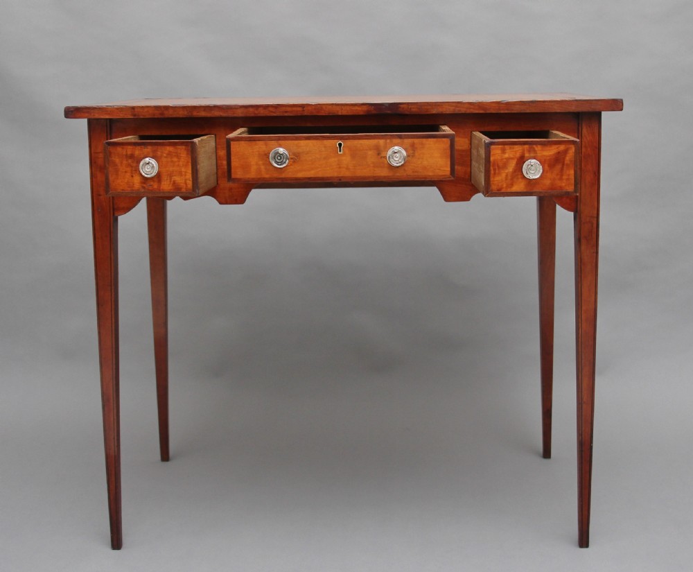 19th Century satin birch side table View II