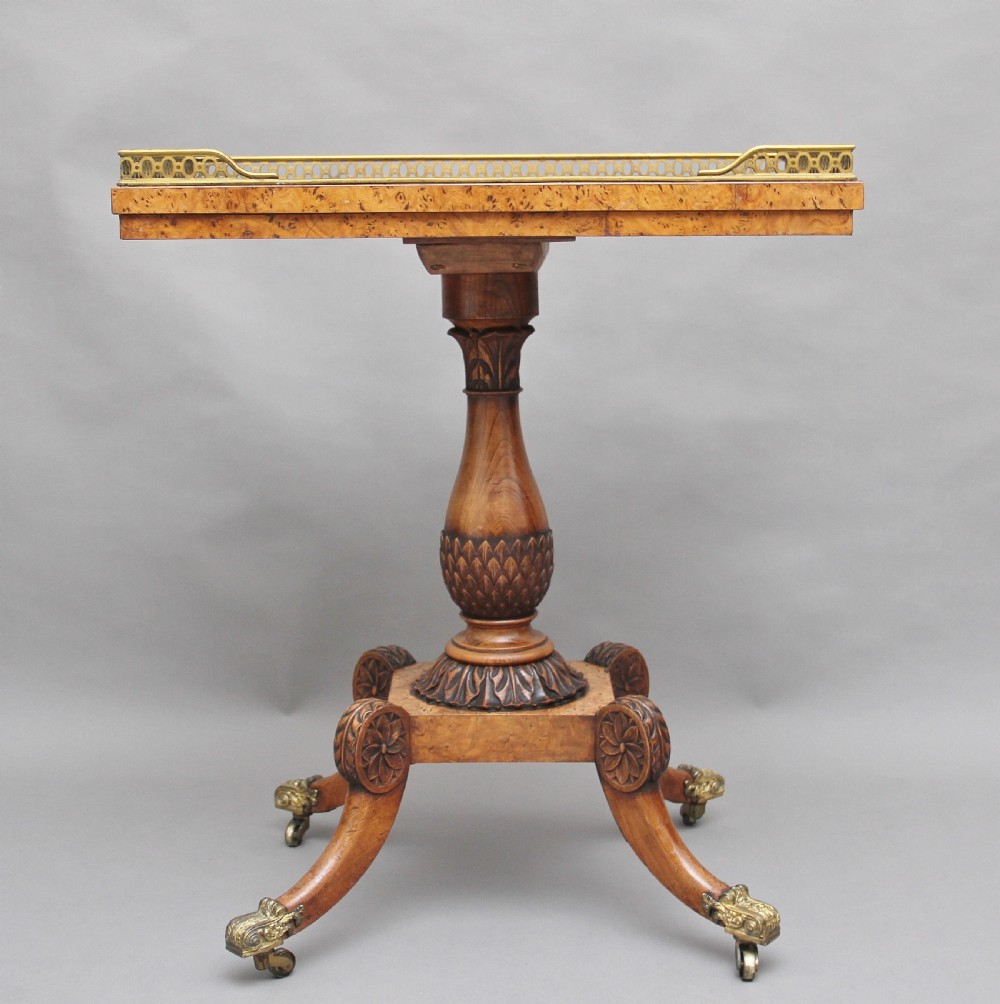 Early 19th Century burr elm side table View II