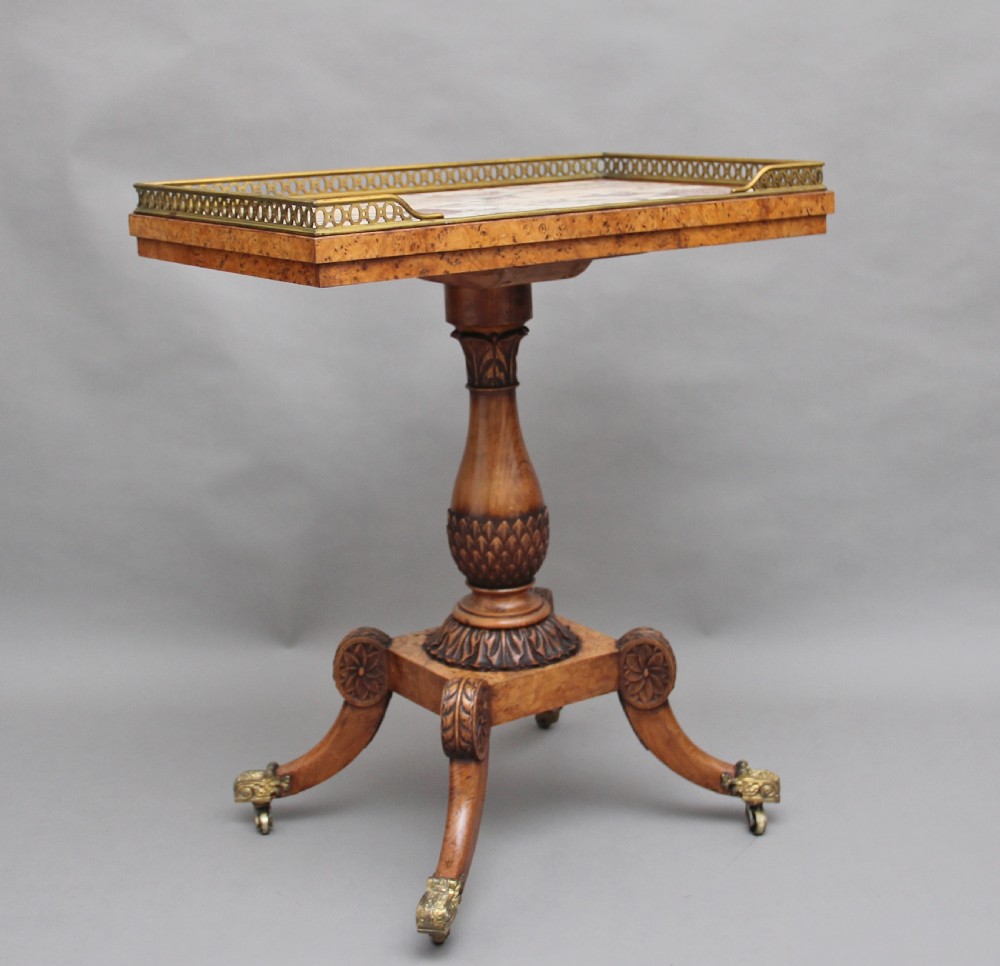 Early 19th Century burr elm side table View III