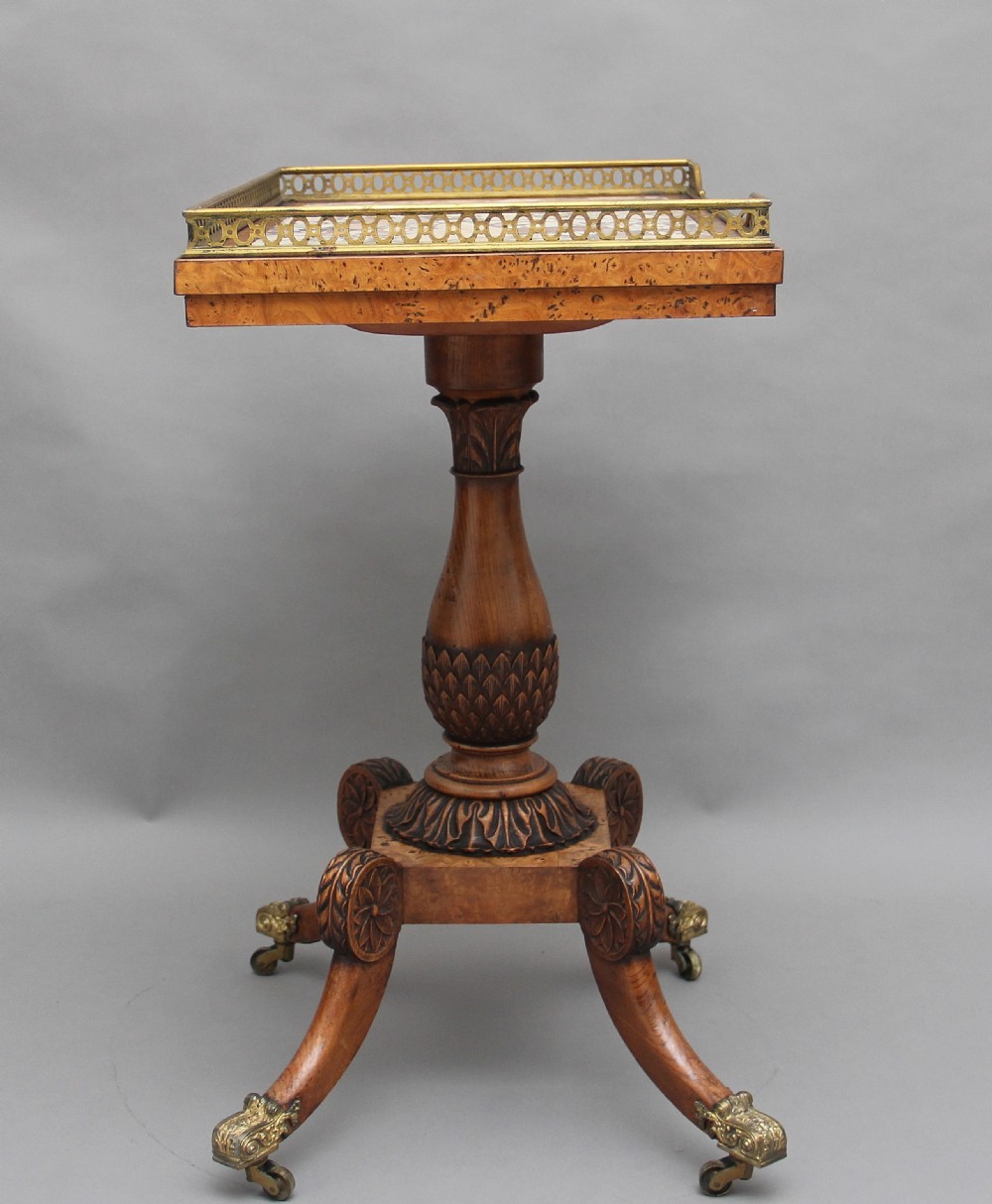 Early 19th Century burr elm side table View IV