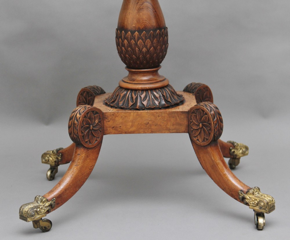 Early 19th Century burr elm side table View VIII