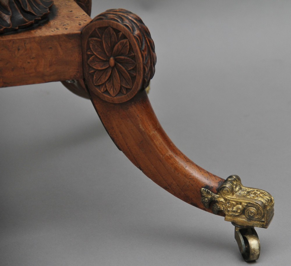 Early 19th Century burr elm side table View X