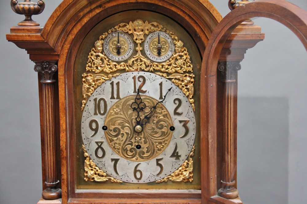 Early 20th Century walnut Granddaughter clock View VIII